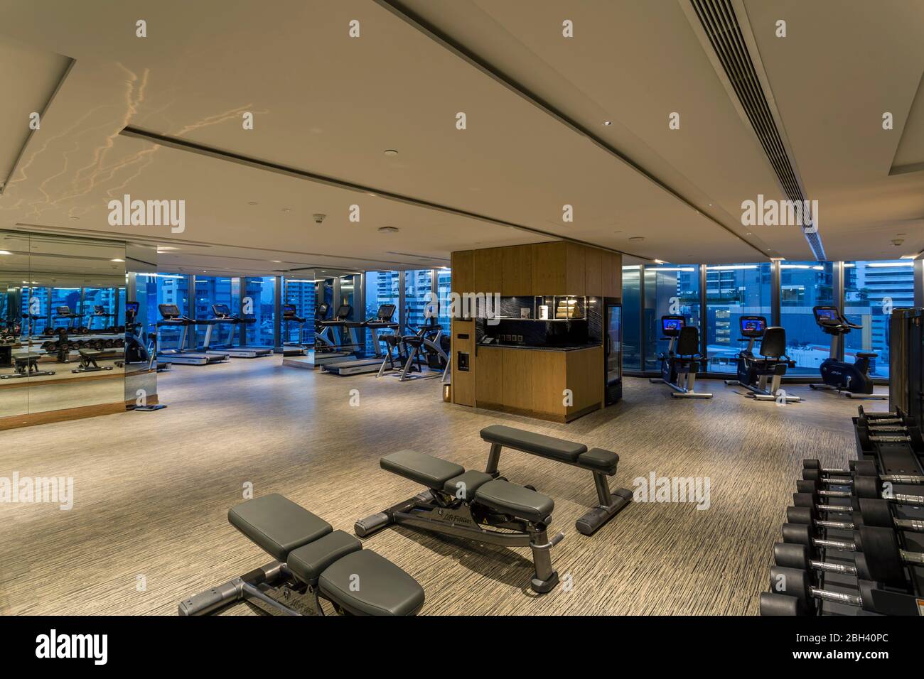 Centro fitness, club benessere dell'hotel Hyatt Regency a Bangkok, Thailandia Foto Stock