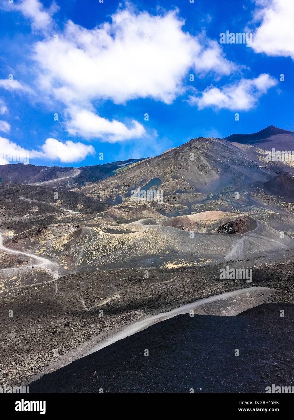 Etna e vulcano Etna in Sicilia Foto Stock