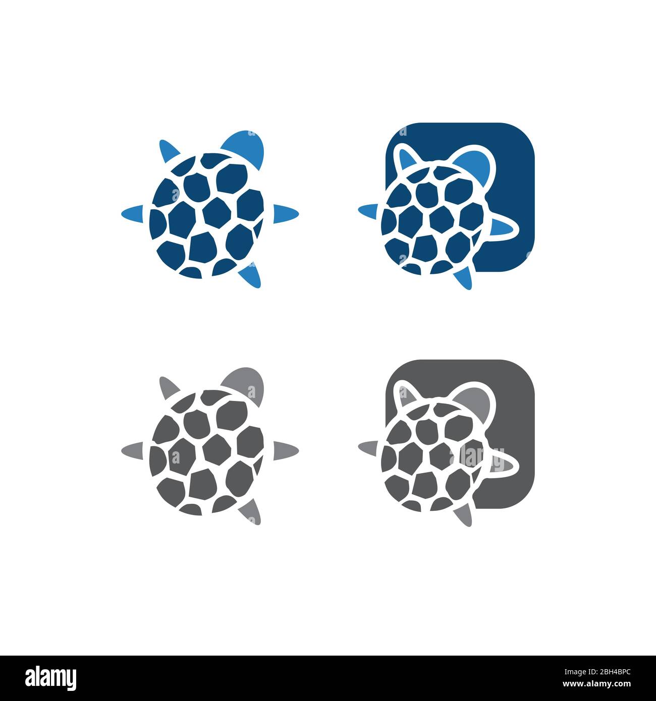 Icona tartaruga isolati su sfondo bianco. Animali del mare. Simbolo del vettore. Illustrazione Vettoriale