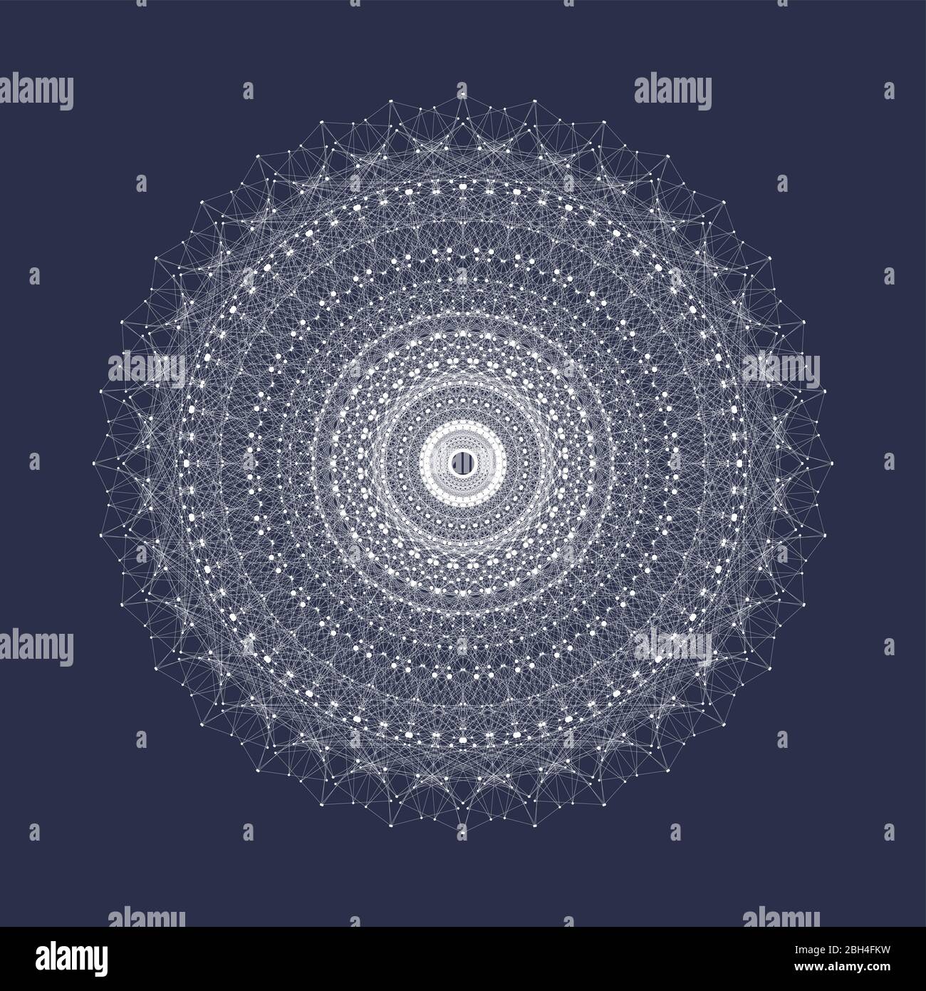 Genomico di grandi dimensioni per la visualizzazione di dati. Elica di DNA, il filamento di DNA, DNA Test. CRISPR CAS9 - ingegneria genetica. Una molecola o un atomo, neuroni. Struttura astratta per Illustrazione Vettoriale