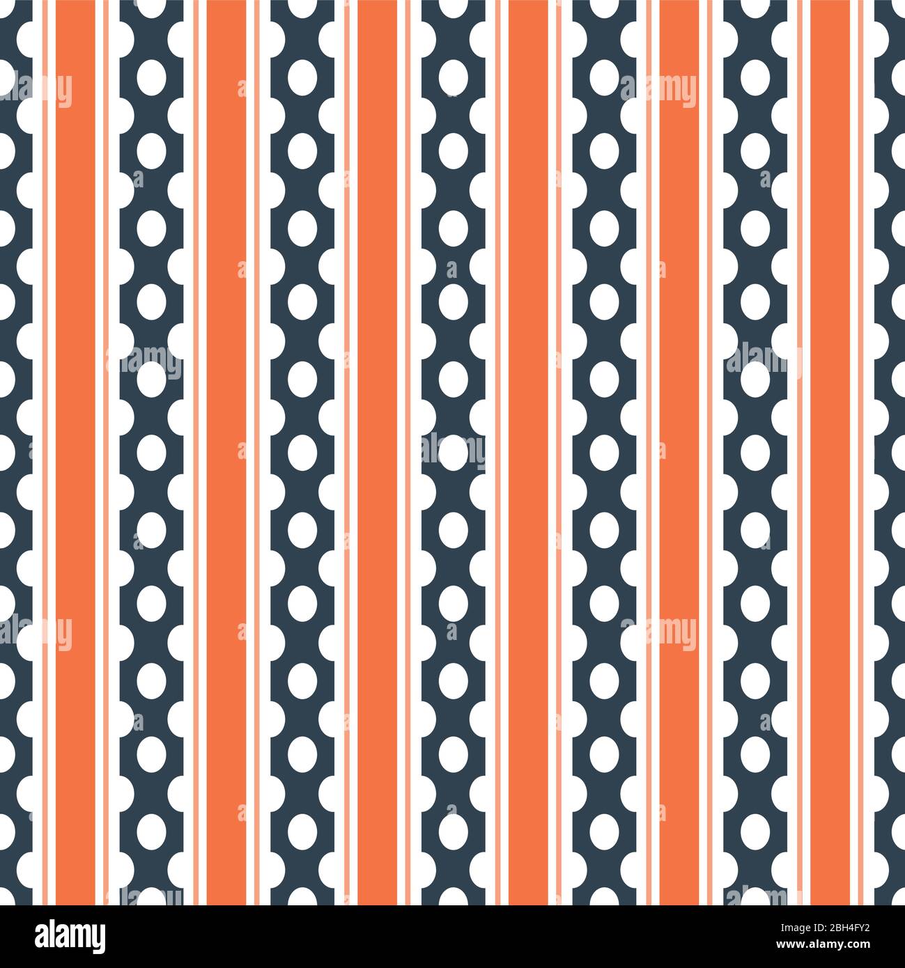 Pattern geometrico senza giunture astratto vettoriale con strisce e punti verticali. Sfondo monocromatico. Carta da imballaggio. Stampa per interni e tessuti Illustrazione Vettoriale