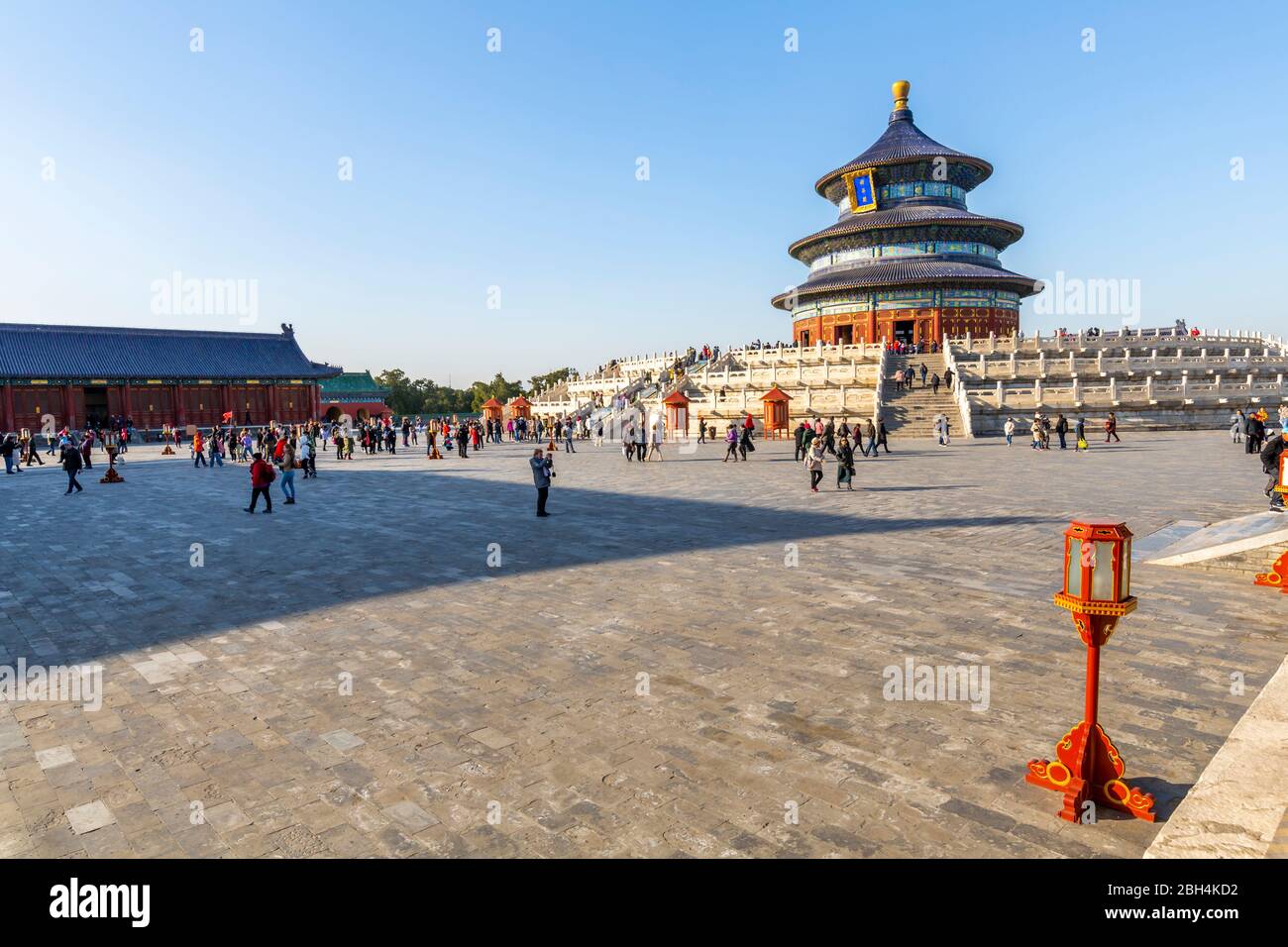 La Sala di preghiera per i buoni raccolti nel Tempio del Paradiso, Pechino, Repubblica popolare Cinese, Asia Foto Stock