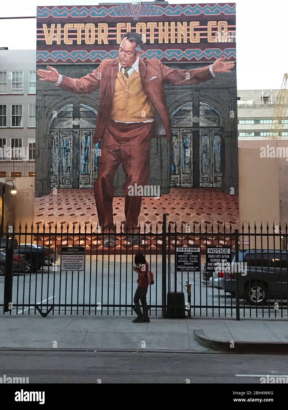 Eloy Torrez murale nel centro di Los Angeles, California Foto Stock