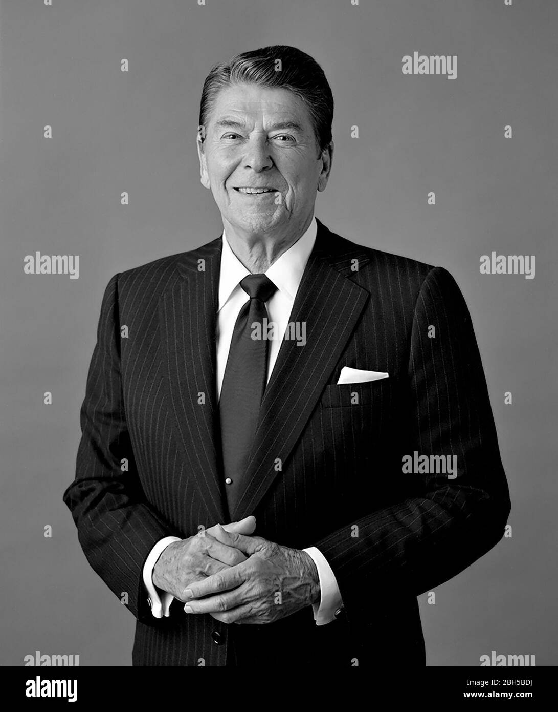Il Presidente Ronald Reagan (1911-2004), 40esimo Presidente degli Stati Uniti d'America. Foto Stock