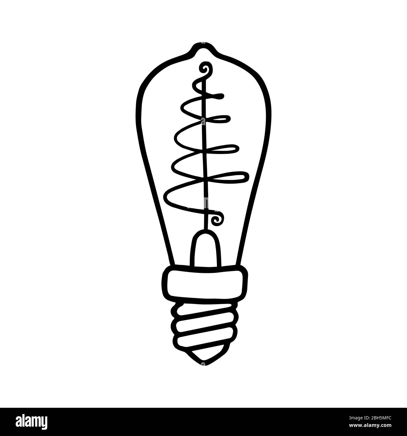 Vintage light bulb Foto e Immagini Stock in Bianco e Nero - Alamy