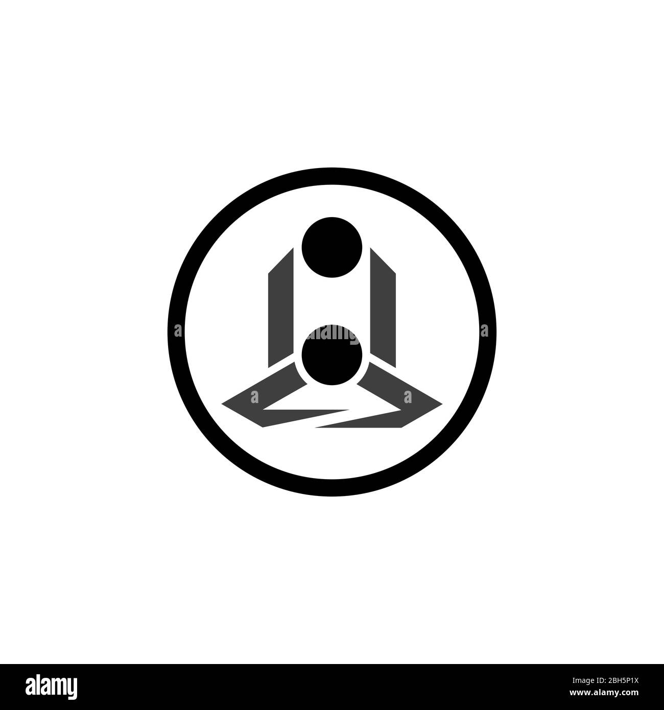 Massaggio corpo con logo, icone e simboli, design semplice, minimalista e piatto, isolato su sfondo bianco, icona vettoriale. Illustrazione Vettoriale