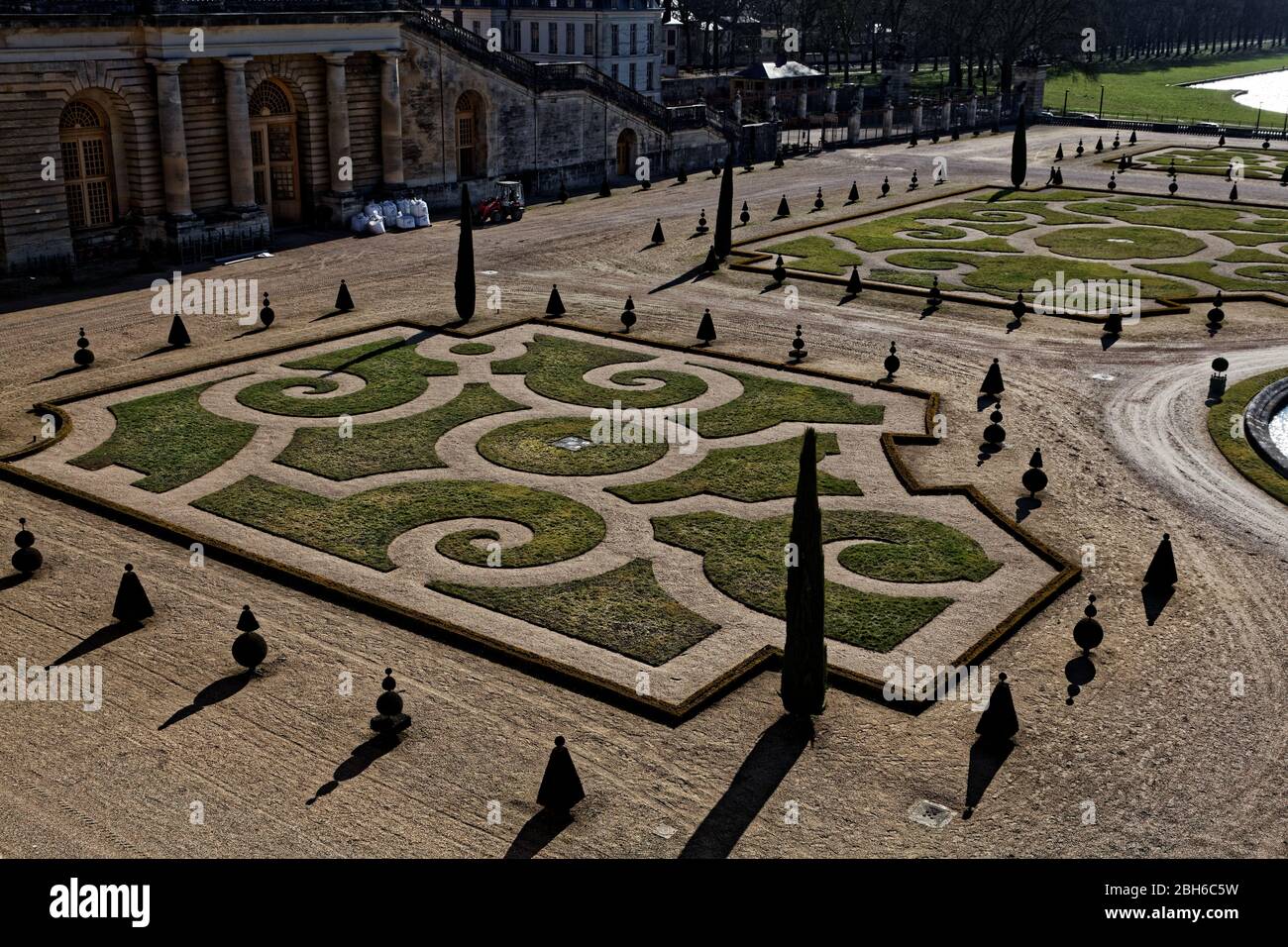 Palazzo di Versailles - Château de Versailles, Francia = i giardini in inverno Foto Stock