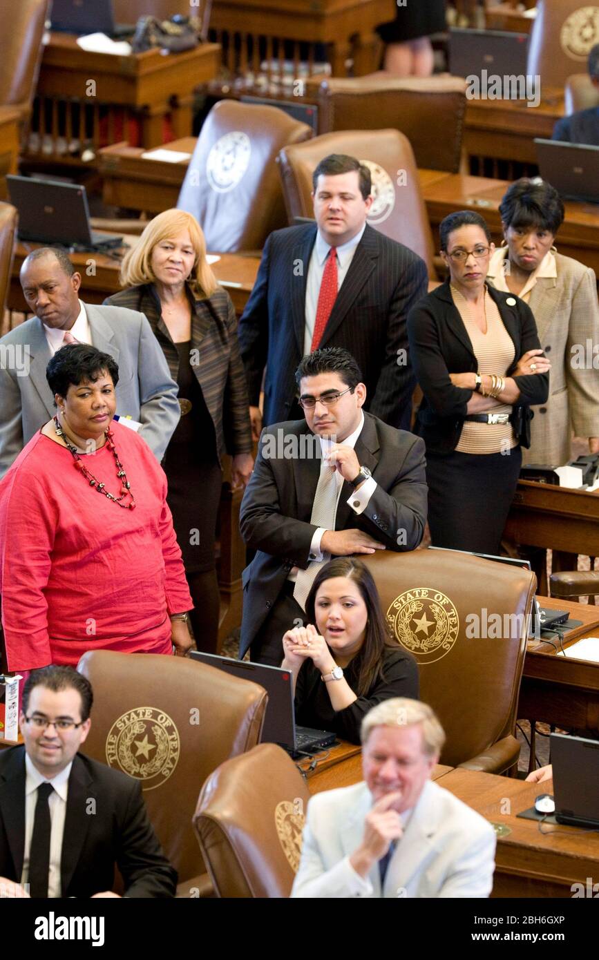 Austin, Texas USA, 1 giugno 2009: L'ultimo giorno della 81st sessione legislativa del Texas nella Camera dei deputati che ascoltano il dibattito finale su un disegno di legge. ©Bob Daemmrich Foto Stock