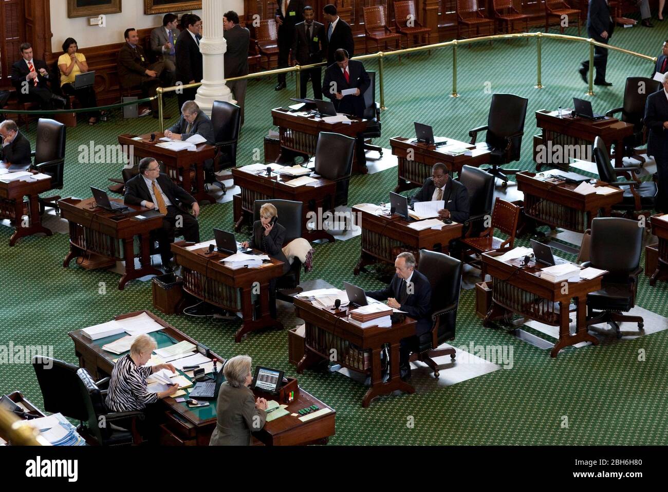 Austin, TX 1 giugno 2009: La parola del Senato del Texas durante l'ultimo giorno dell'ottunesima sessione legislativa, dove il Senato si è rifiutato di approvare diverse bollette chiave che potrebbero portare ad una sessione speciale di quest'estate. ©Bob Daemmrich Foto Stock