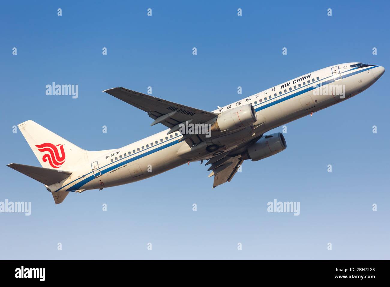 Tianjin, Cina – 29 settembre 2019: Aereo Air China Boeing 737-800 all'aeroporto di Tianjin (TSN) in Cina. Foto Stock