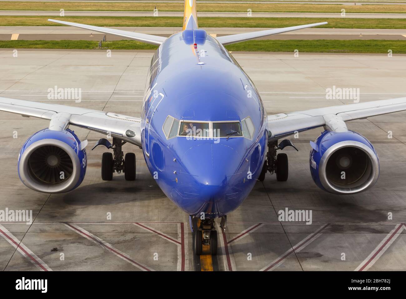 San Jose, California – 11 aprile 2019: Aereo Boeing 737-700 della Southwest Airlines all'aeroporto di San Jose (SJC) in California. Foto Stock