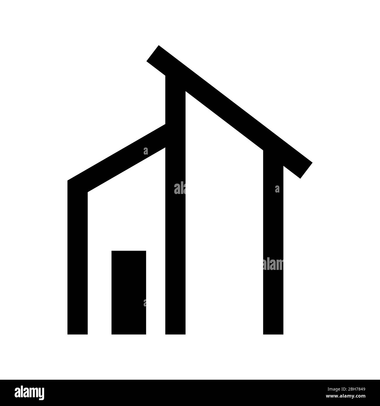 modello grafico di illustrazione del disegno vettoriale della casa Illustrazione Vettoriale