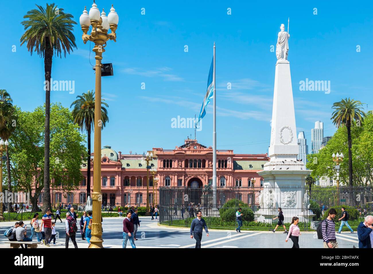 Casa Rosada o Pink House, residenza del Presidente della Repubblica e sede del governo, Buenos Aires, Argentina Foto Stock