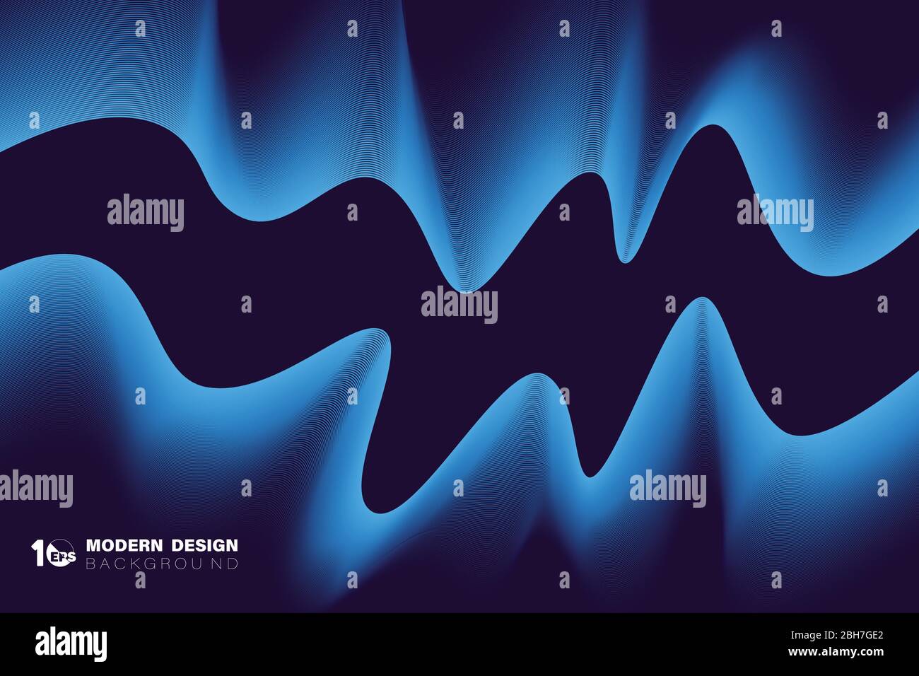 Astratto blu linea di tecnologia modello ondulato di sfondo artistico tecnologia. Decorare per annuncio, poster, grafica, modello di progettazione, stampa. Illustrazione vettore Illustrazione Vettoriale