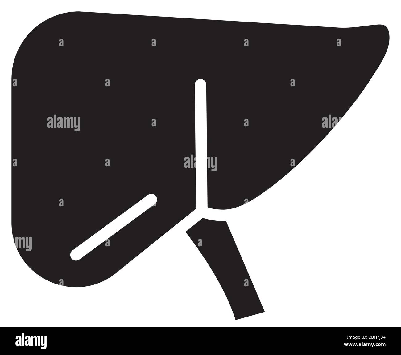 icona di stile della silhouette dell'organo umano dello stomaco Illustrazione Vettoriale