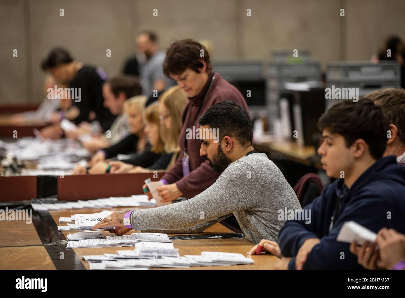 Voto alle elezioni generali Conte tenuto alla St Mary's University, Twickenham, South West London, Inghilterra, UK Foto Stock