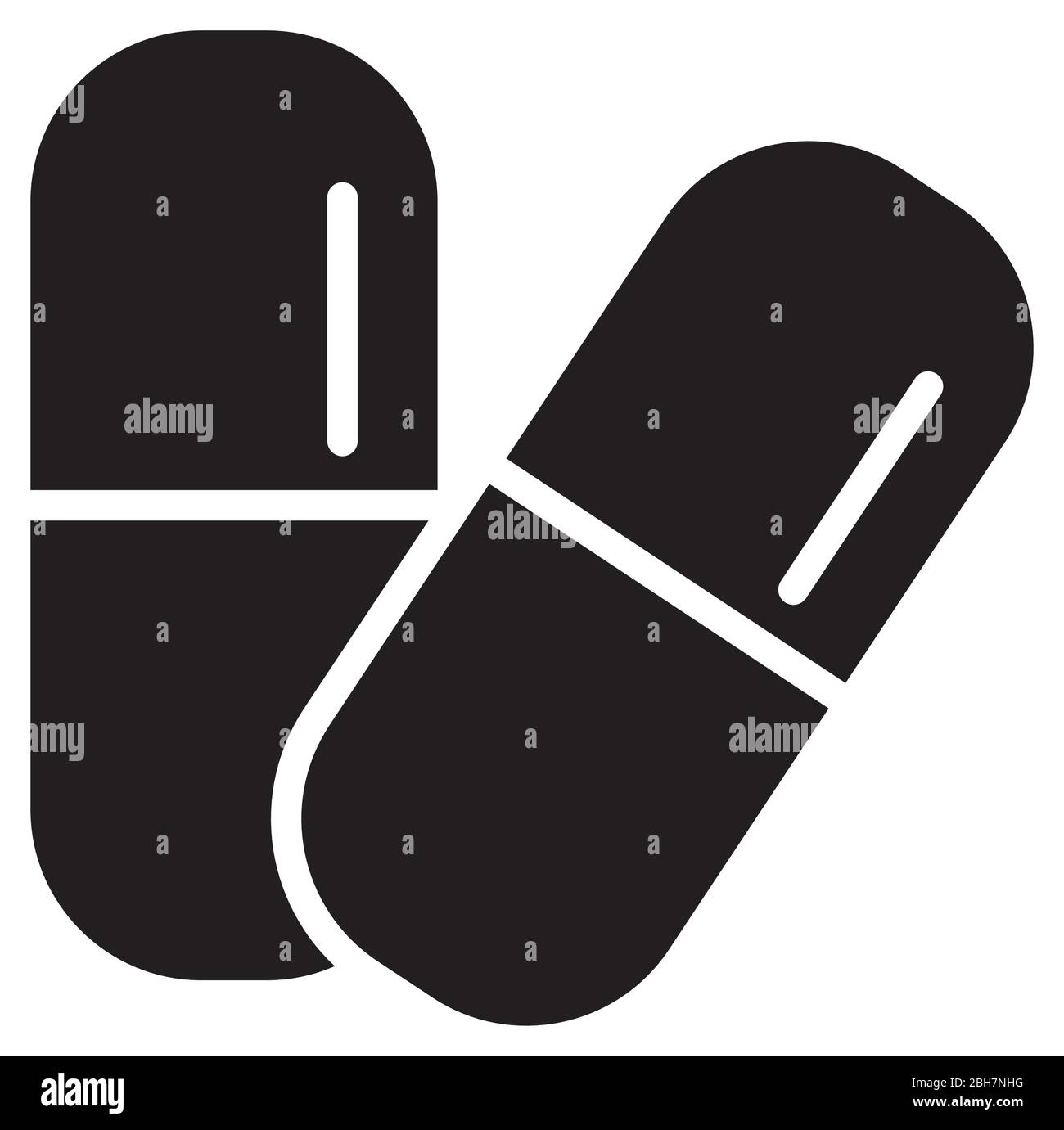 medicina capsule farmaci silhouette style icona Illustrazione Vettoriale