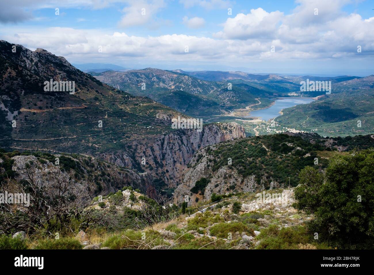 Roza Gorge e Apotelemi Lago Creta Grecia Foto Stock