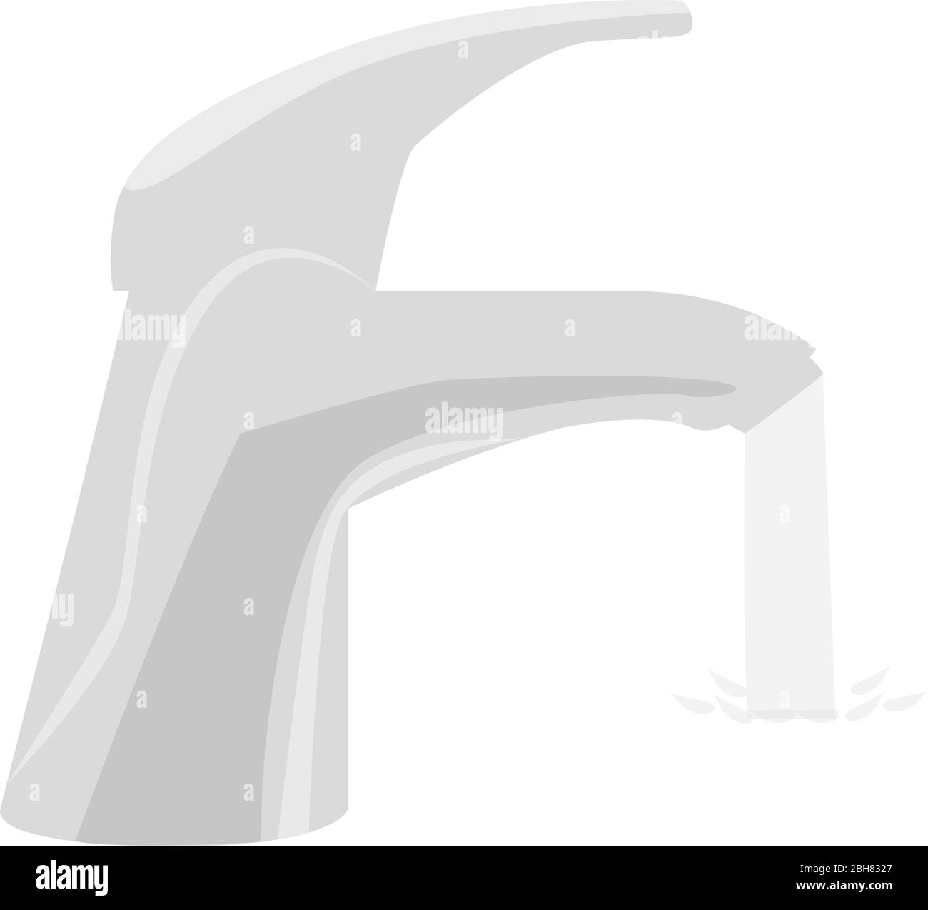 Rubinetto dell'acqua isolato Illustrazione Vettoriale