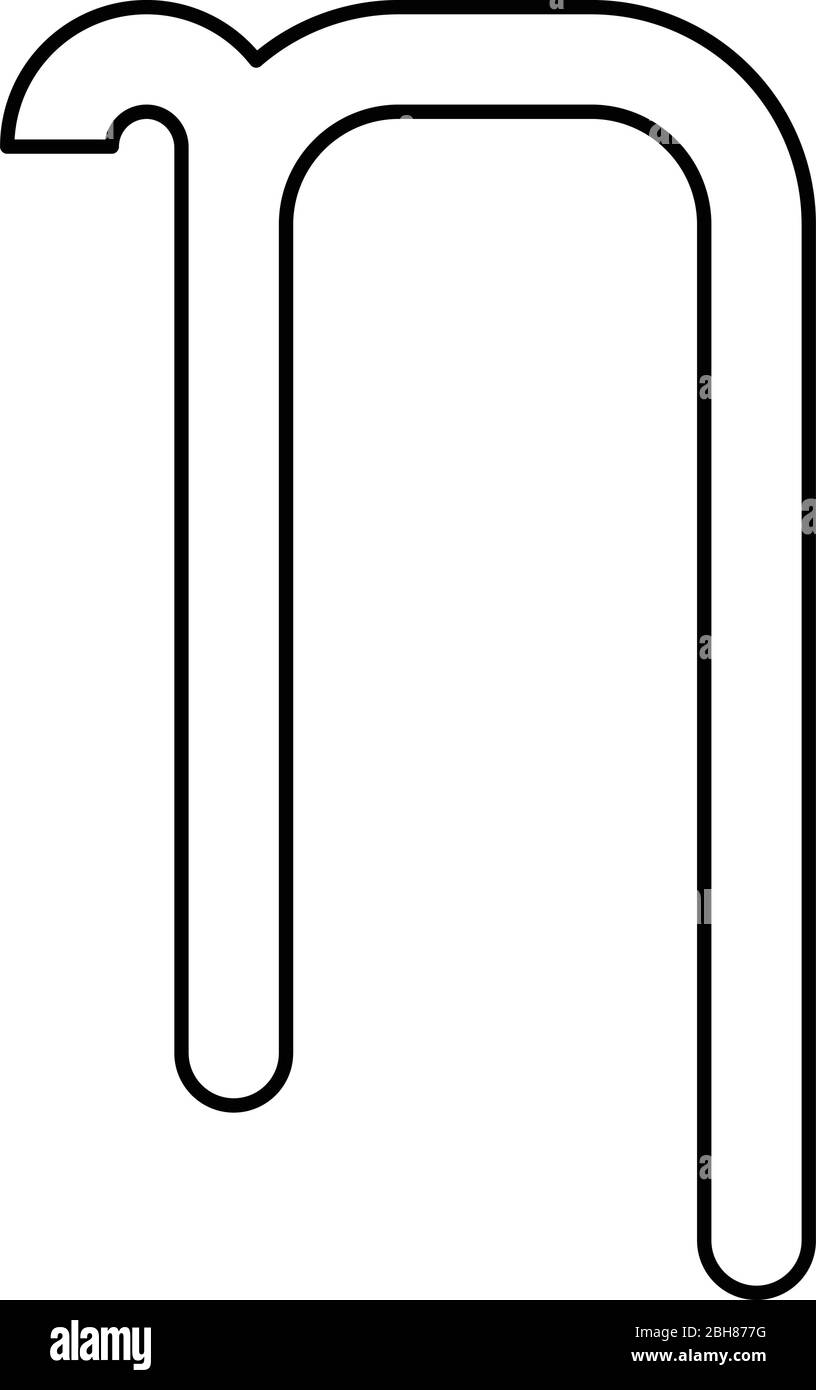 ETA simbolo greco piccola lettera carattere minuscolo icona contorno nero  colore vettore illustrazione stile piatto semplice immagine Immagine e  Vettoriale - Alamy