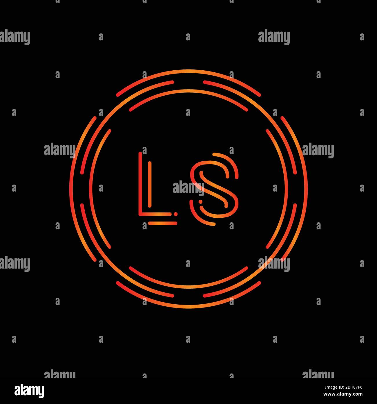 LS iniziale lettera Logo Design template vettoriale. Lettera astratta LS logo Design Illustrazione Vettoriale