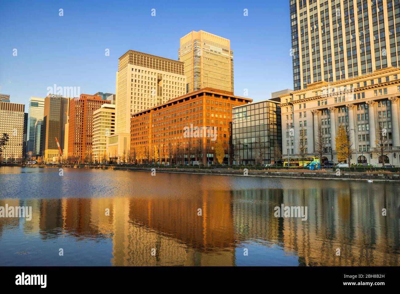 Giappone, Tokyo City, skyline del quartiere di Marunouchi Foto Stock