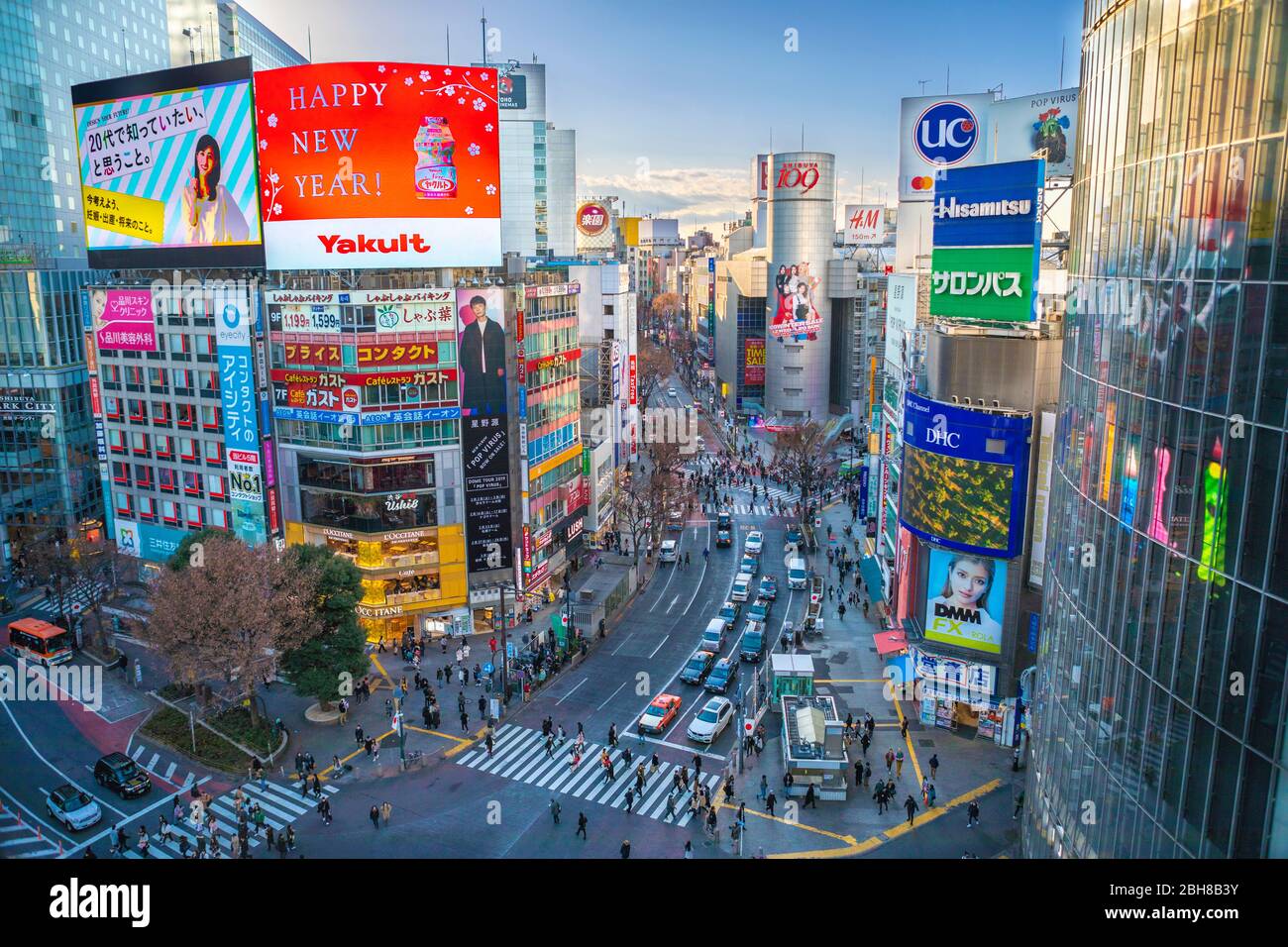 Giappone Tokyo City, il quartiere Shibuya, Hachiko Crossing Foto Stock