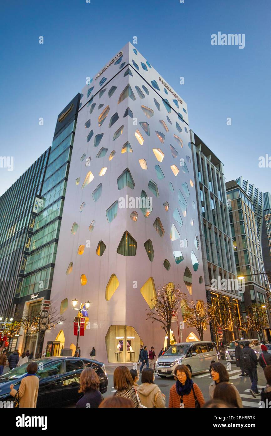 Giappone, Tokyo City, Ginza District, Building Foto Stock