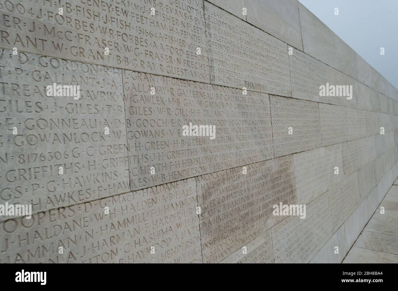 Vimy Ridge, Arras, Francia: 19 novembre 2012: Il Memoriale Nazionale Canadese di Vimy Ridge commemora oltre 11,000 uomini della forza di spedizione Canadese Foto Stock