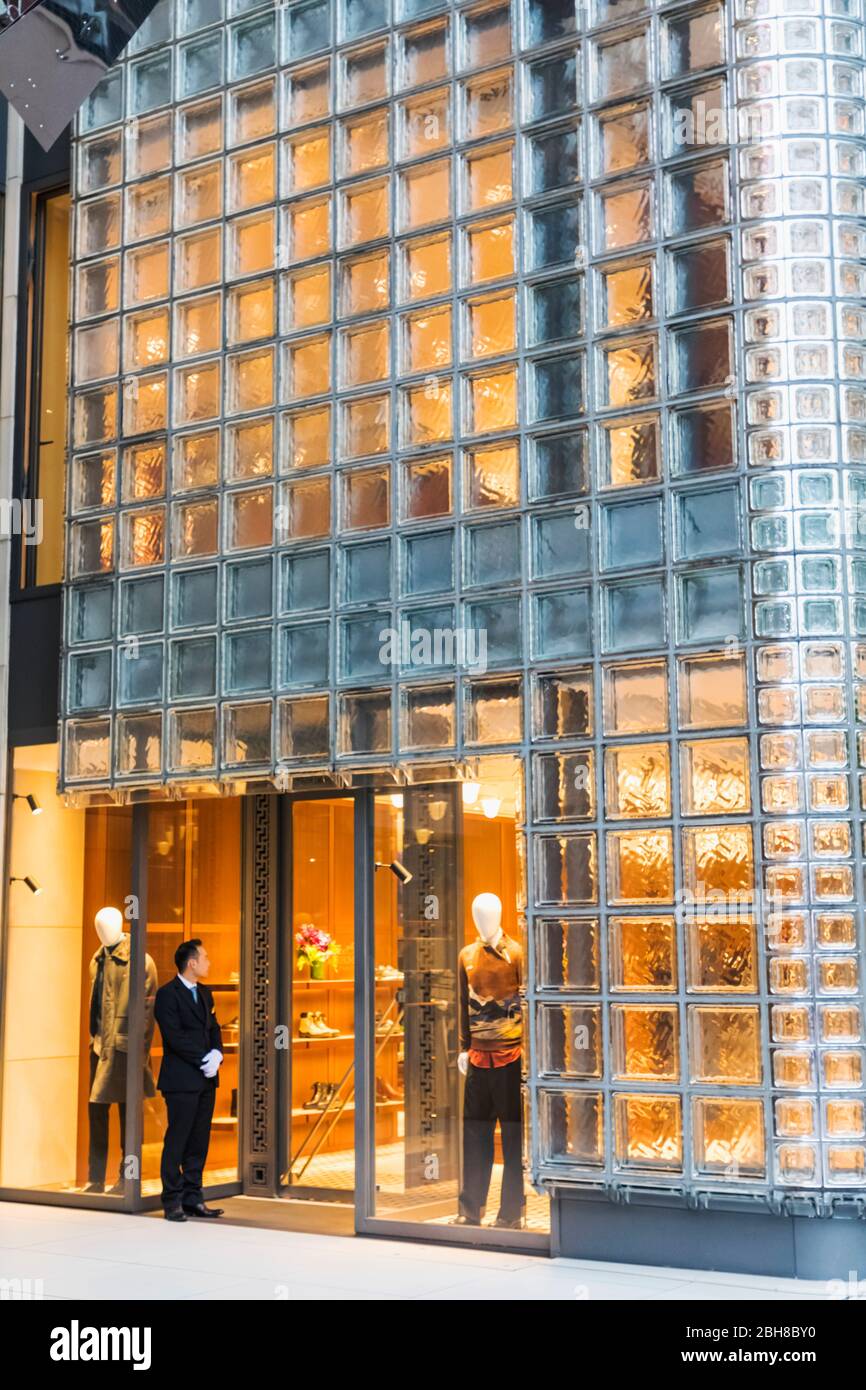 Giappone, Honshu, Tokyo, Ginza, Hermes Store Foto Stock