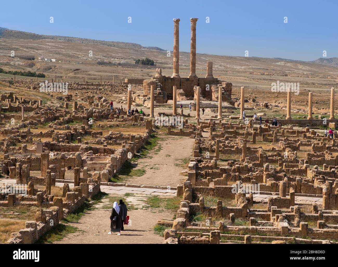 Argeia, Tsgad City, rovine romane di Tsgad, UNESCO, (W.H.), il Campidoglio Foto Stock