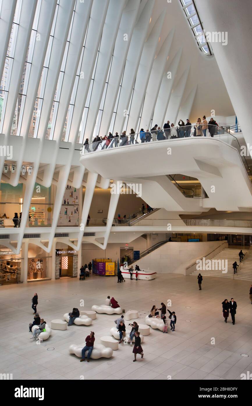 Stati Uniti d'America, New York City, Manhattan, Downtown, World Trade Center Station. Foto Stock