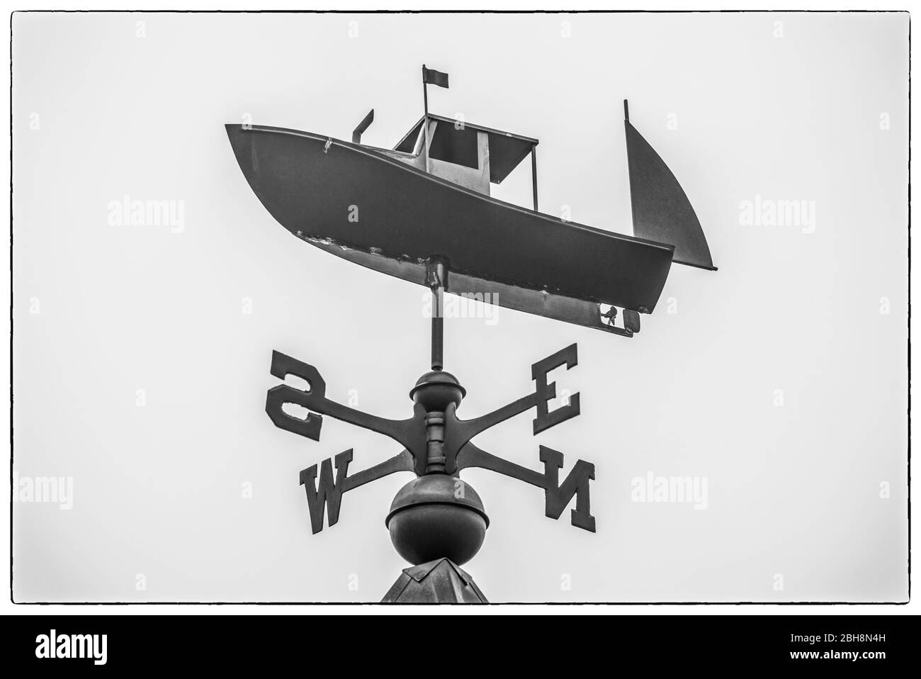 Stati Uniti d'America, Maine, Mt. Isola deserta, Bernard, lobster boat banderuola Foto Stock