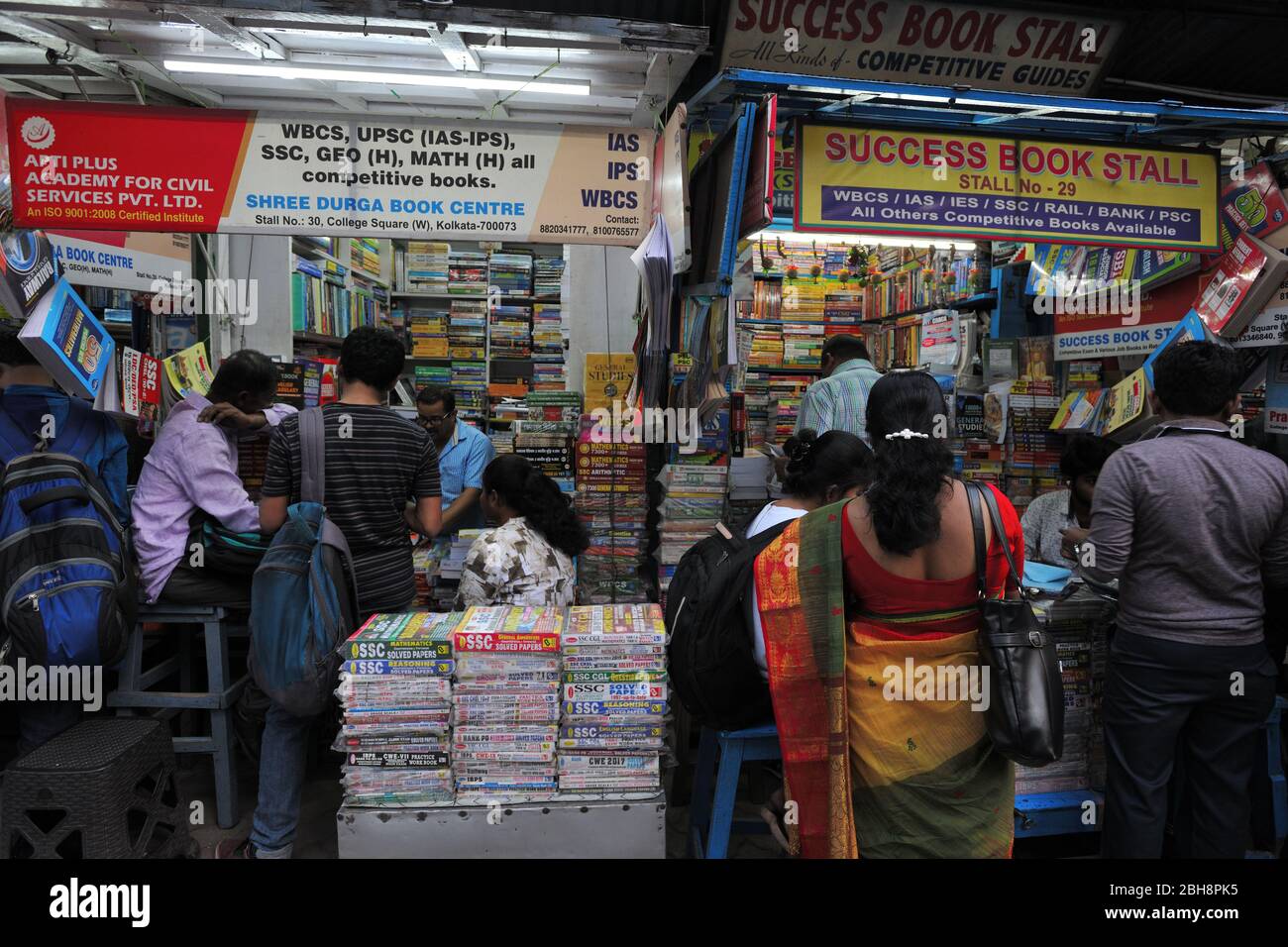 Prenota mercato, College Street, Calcutta, Calcutta, West Bengal, India, Asia Foto Stock