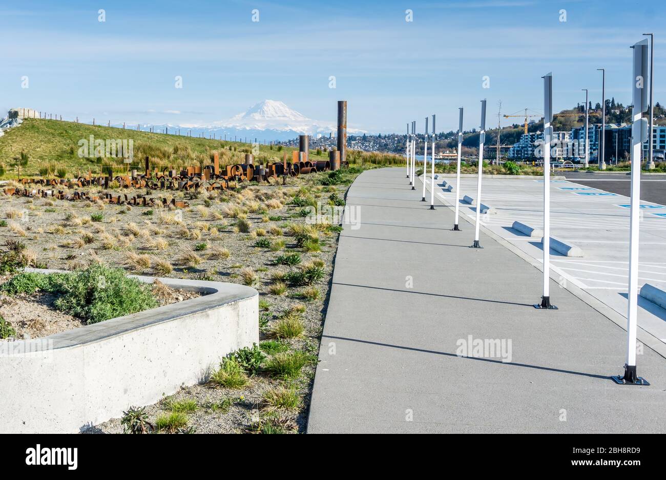 Lavorazione del metallo al Dune Peninsula Park di Ruston, Washington. Foto Stock