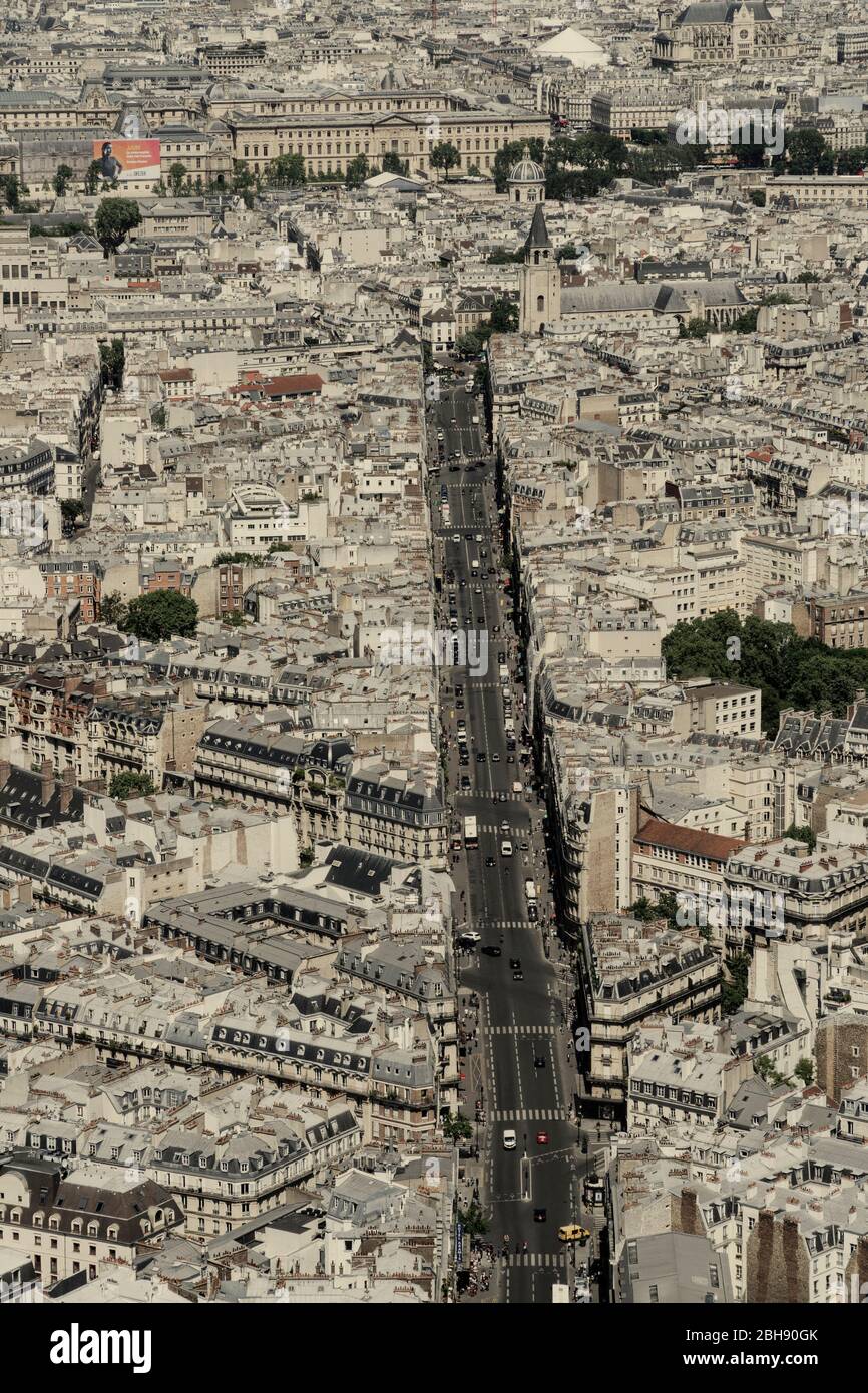 La Tour Montparnasse - Parigi dall'alto Foto Stock