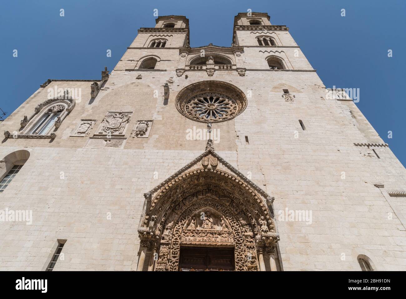 Italien, mezzogiorno, Apulien / Puglia, Murge, Altamura, Cattedrale di Santa Maria Assunta, HauptPortal Foto Stock