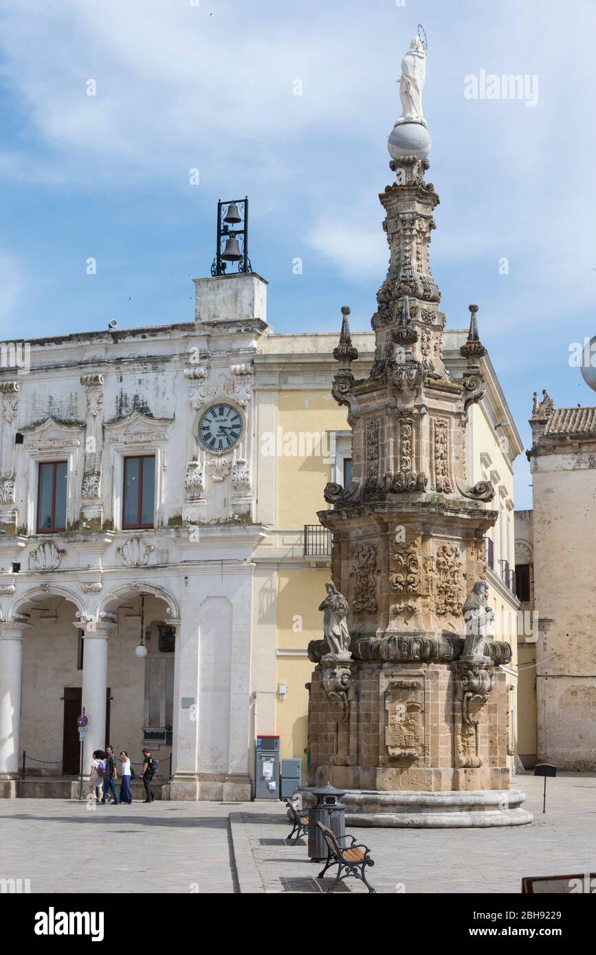 Italien, mezzogiorno, Apulien / Puglia, Halbinsel Salento, Nardò, Piazza Salandra Foto Stock