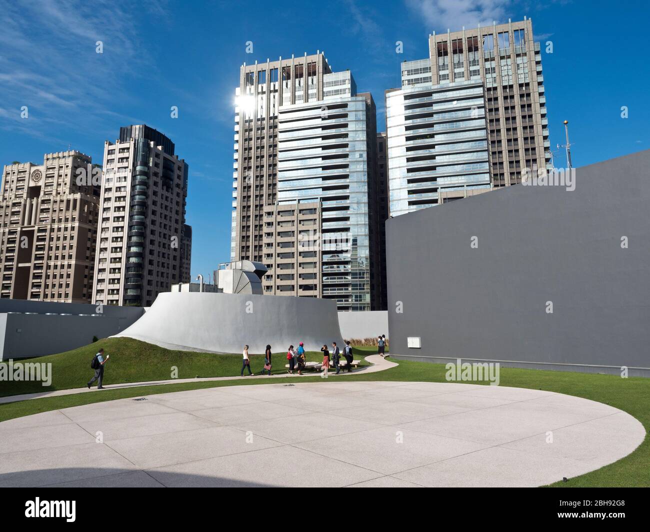 Asia, Teatro Nazionale Taichung, tetto, architettura, moderno, edificio, struttura, design, cultura, ritmo, flusso, architetto giapponese Toyo Ito, arti dello spettacolo, artistico Foto Stock