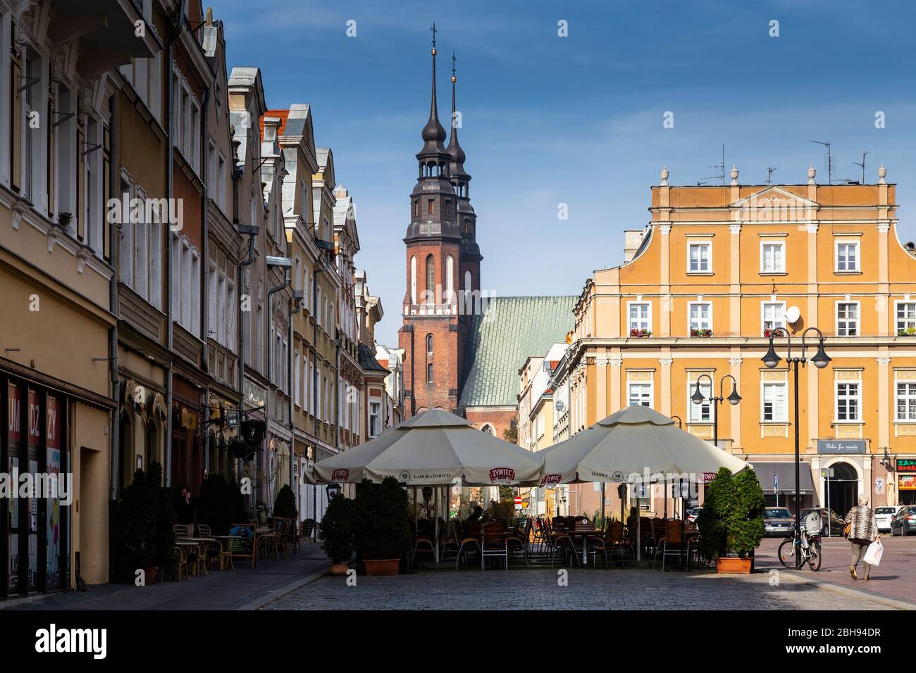 Europa, Polonia, Voivodato di Opole, Opole - mercato principale - uno dei più antichi complessi urbani della Polonia Foto Stock