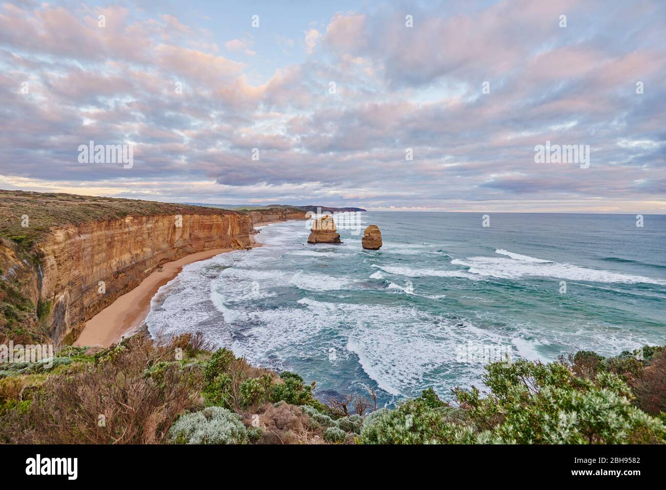 Paesaggio, dodici Apostoli, Port Campbell National Park, Victoria, Australia, Oceania Foto Stock