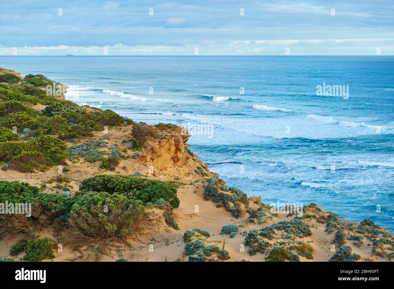 Paesaggio, mare, Parco Nazionale dei dodici Apostoli, Parco Nazionale di Port Campbell, Victoria, Australia, Oceania Foto Stock