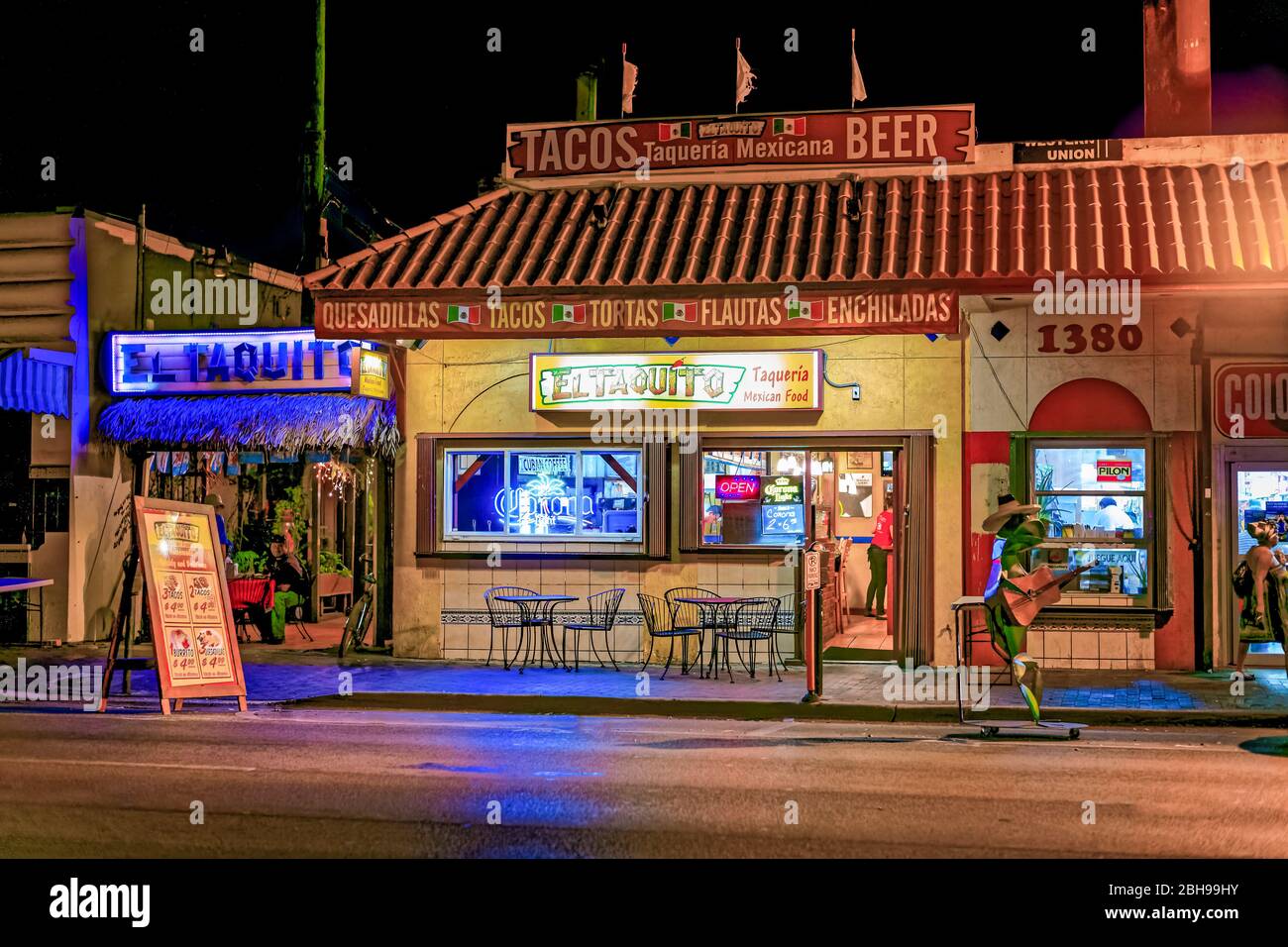 Calle Ocho, Little Havana, Miami, Florida, Stati Uniti, Foto Stock