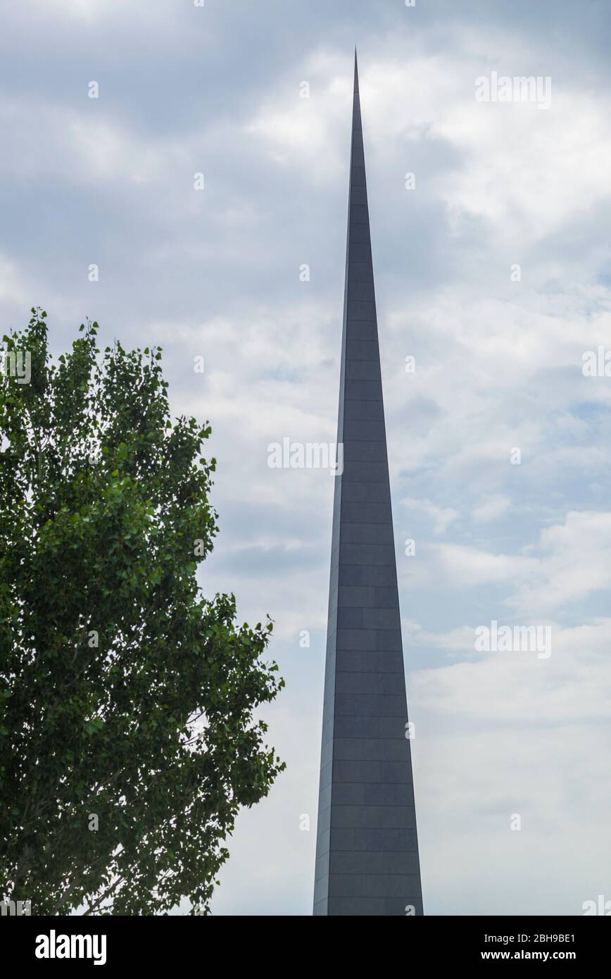 Armenia, Yerevan, il genocidio armeno Memorial, il monumento al massacro degli armeni dell'Impero Ottomano, 1915-1922 Foto Stock