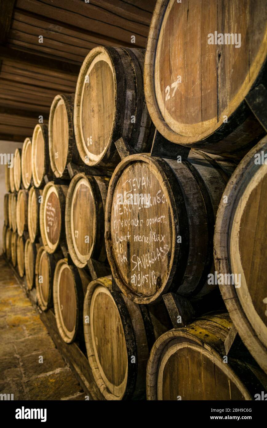 Armenia, Svizzera di Armenia area, Ijevan, Ijevan Fabbrica del vino, cantina, ER Foto Stock