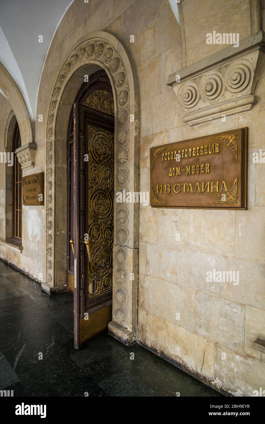 La Georgia, Gori, Stalin museo dedicato all'ex dittatore sovietico Joseph Stalin, esterna Foto Stock