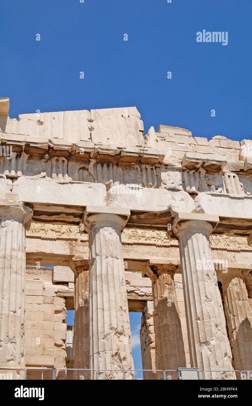 Un tempio dell'Acropoli ad Atene Foto Stock