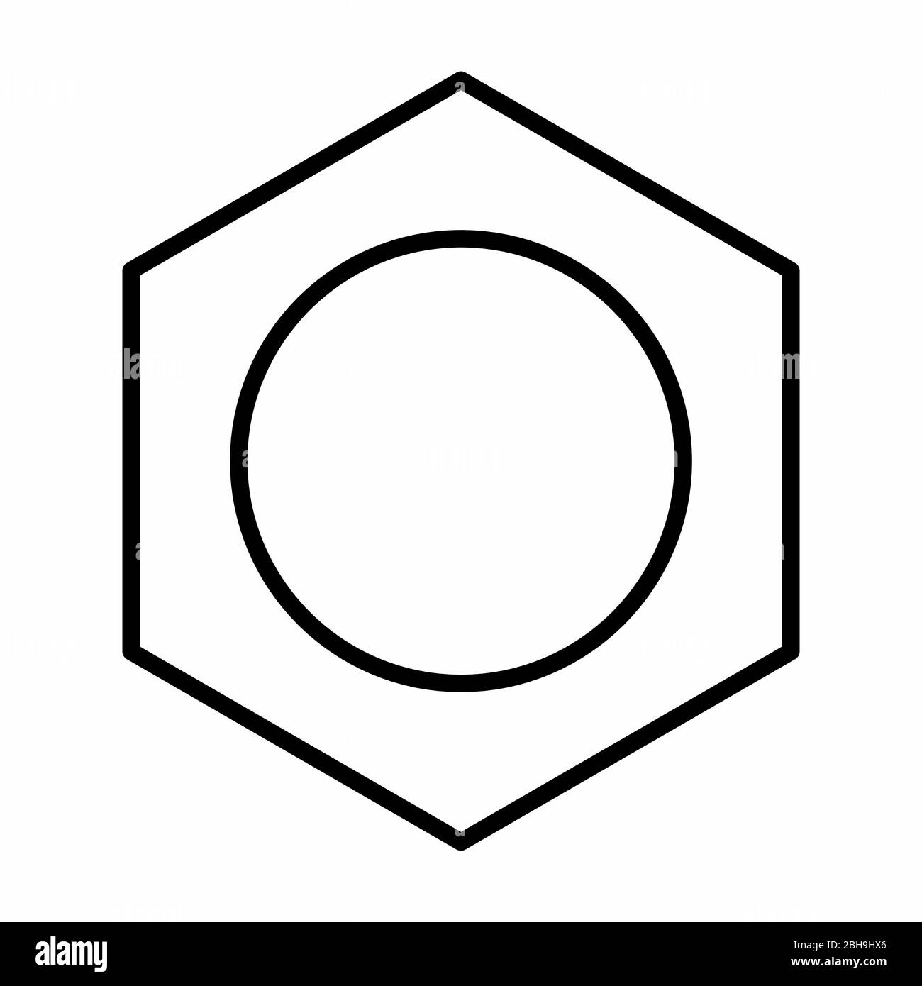 Illustrazione dell'icona benzene Illustrazione Vettoriale