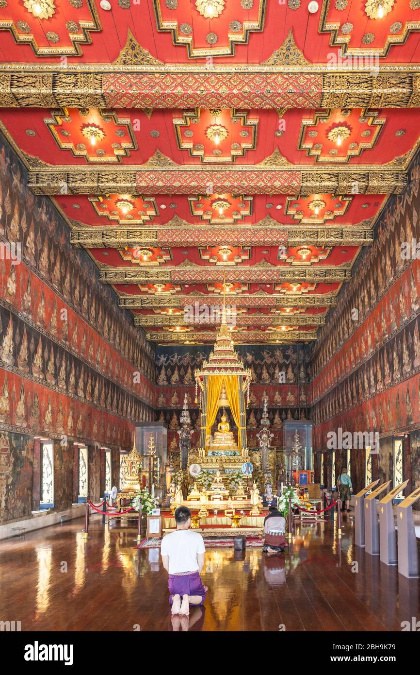 Thailandia, Bangkok, Museo Nazionale di Bangkok, Cappella Buddaisawa, Phra Buddha Sihing Foto Stock