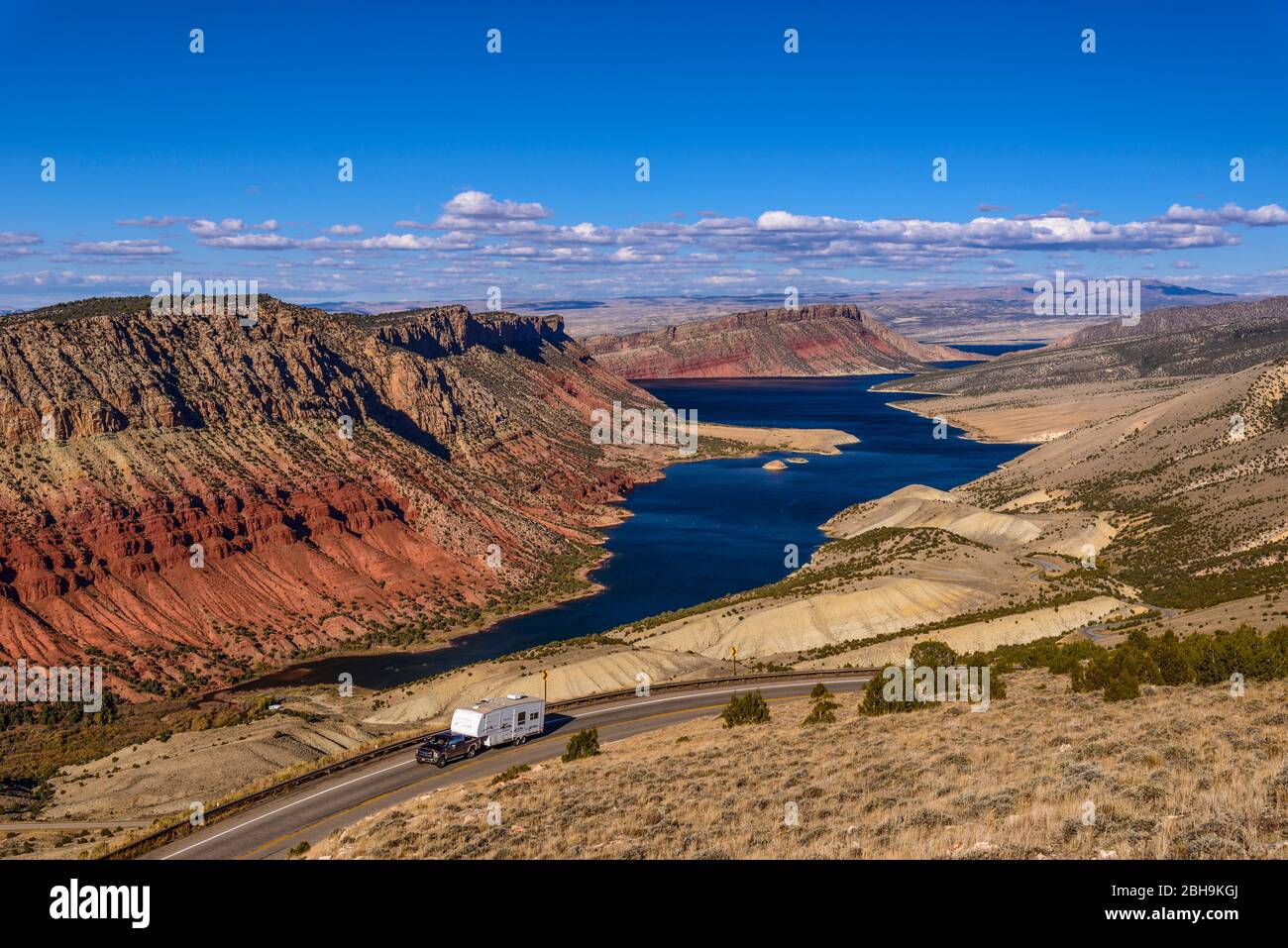USA, Utah, Dagett County, Manila, Flaming Gorge, Sheep Creek Bay, Sheep Creek Overlook Foto Stock